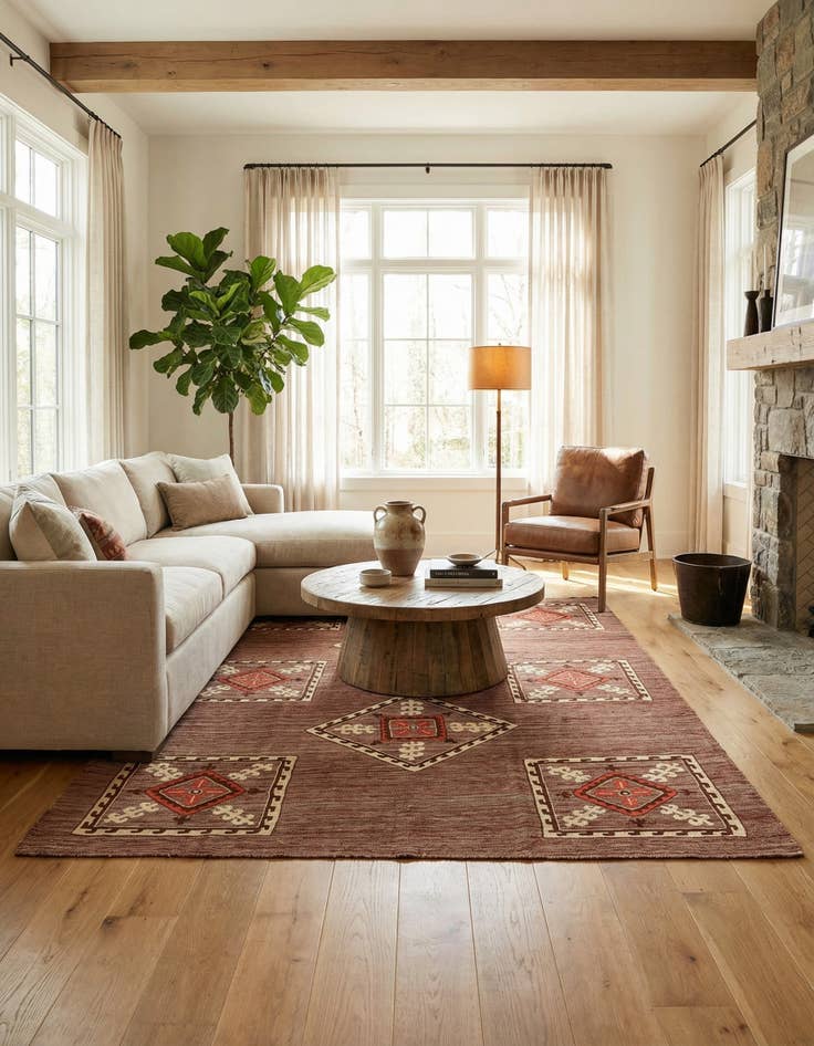 Detail image of 6' x 8' 5  Hand Woven Kilim Modern Rug