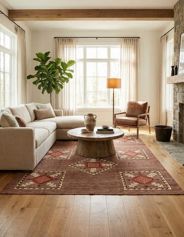 6' x 8' 5 Hand Woven Kilim Modern Rug