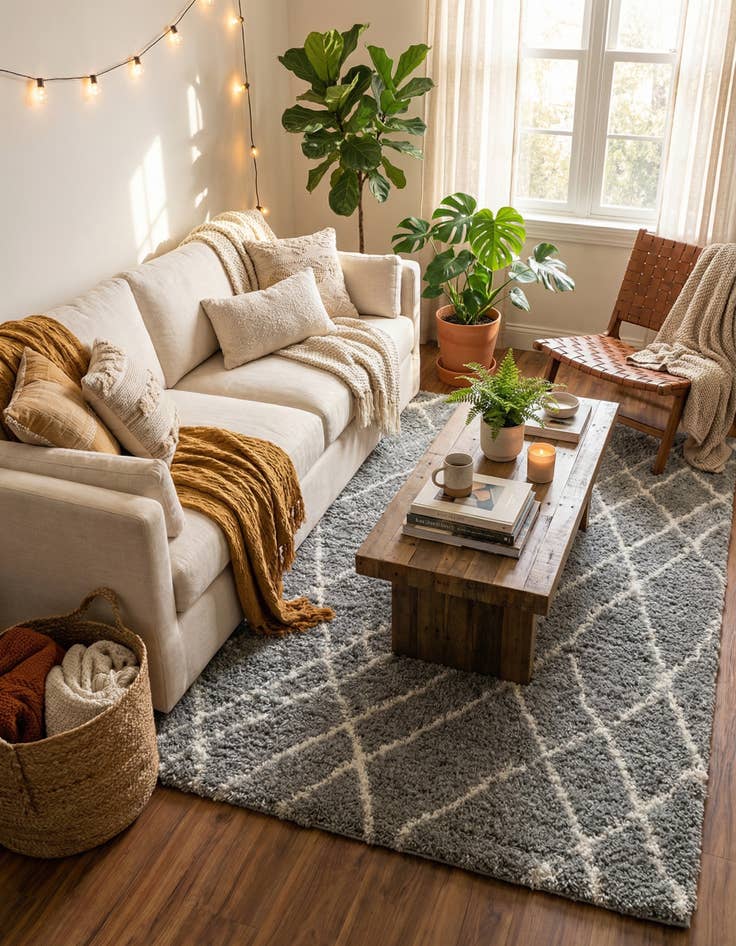 Detail image of  4' x 6' Soft Touch Shag Rug