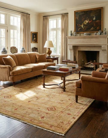 6' 6 x 10' Hand Knotted Peshawar Ziegler Rug
