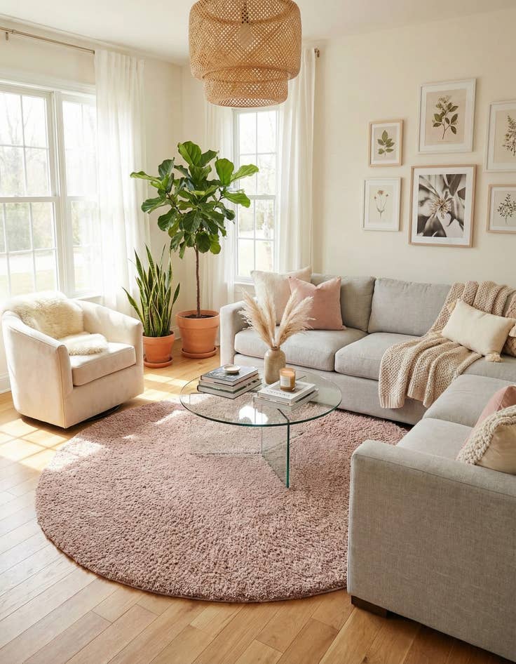 Detail image of 10' x 10' Jill Zarin Shaggy Chic Round Rug