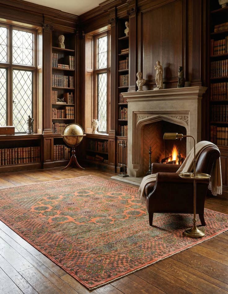 Detail image of  6' 11 x 9' 5 Amina Wool Rug