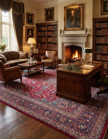 9' 6 x 12' 9 Hand Knotted Mashad Persian Wool Rug