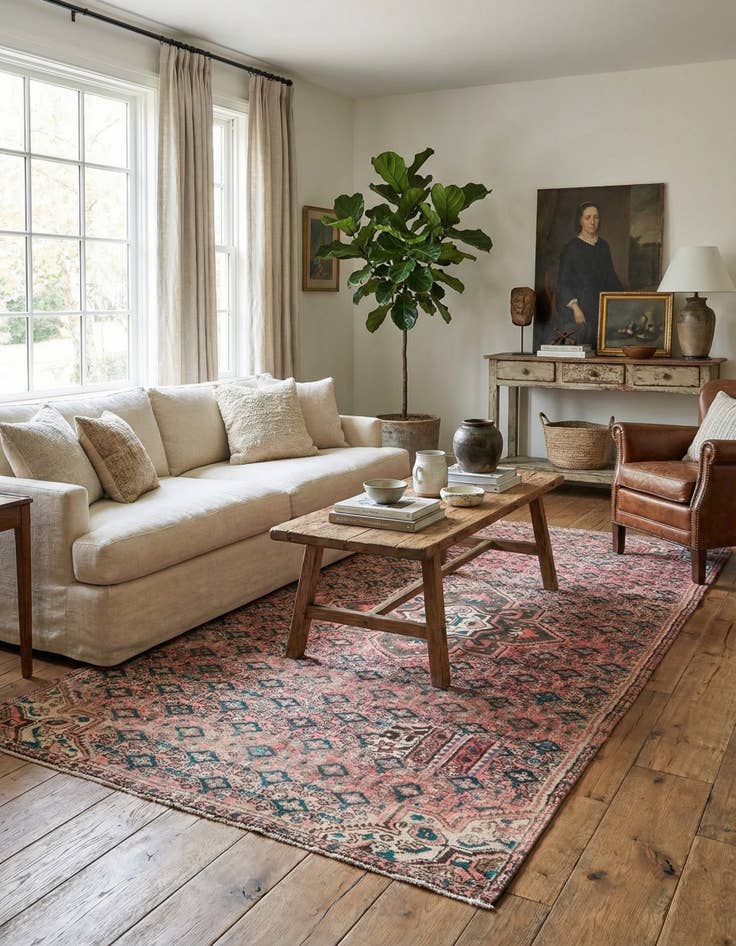 Detail image of 4' 7 x 10'  Hand Knotted Ultra Vintage Persian Wool Runner Rug