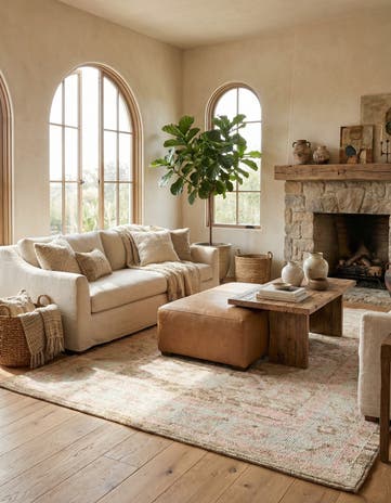 6' 3 x 9' 1 Hand Knotted Moroccan Wool Rug