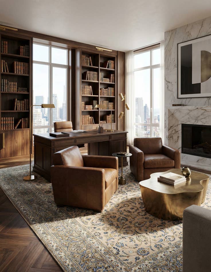 Detail image of 9' 11 x 13' 10 Kashan Wool Rug