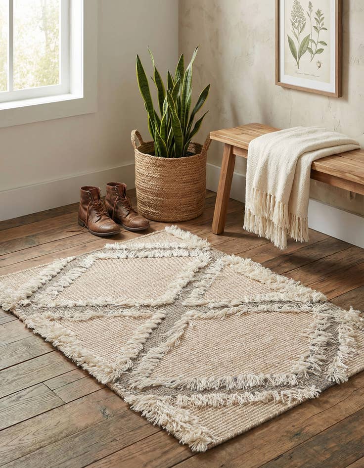 Detail image of  2' x 2' 10  Hand Woven Arizona Wool Rug