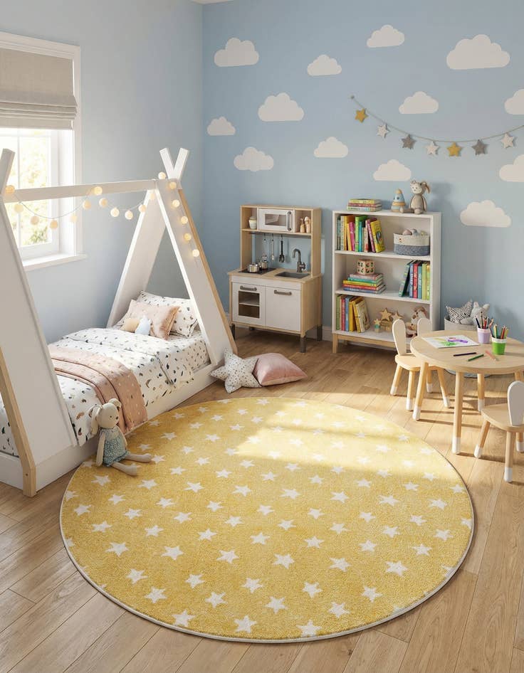 Detail image of  7' 10 x 7' 10 Whimsy Kids Round Rug