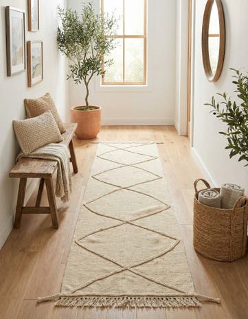 2' 5 x 10' Hand Knotted Moroccan Wool Runner Rug