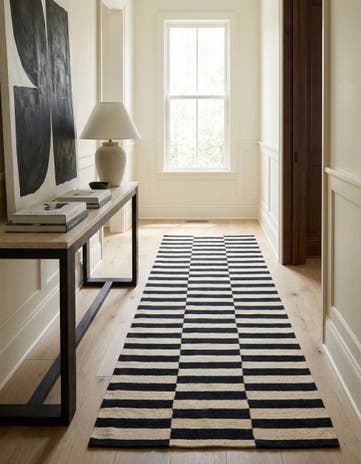 2' 10 x 9' 10 Hand Woven Kilim Modern Wool Runner Rug