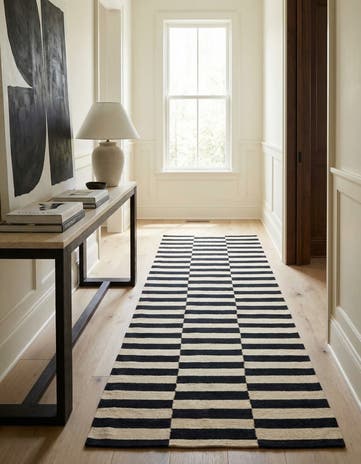 2' 10 x 9' 10 Hand Woven Kilim Modern Wool Runner Rug