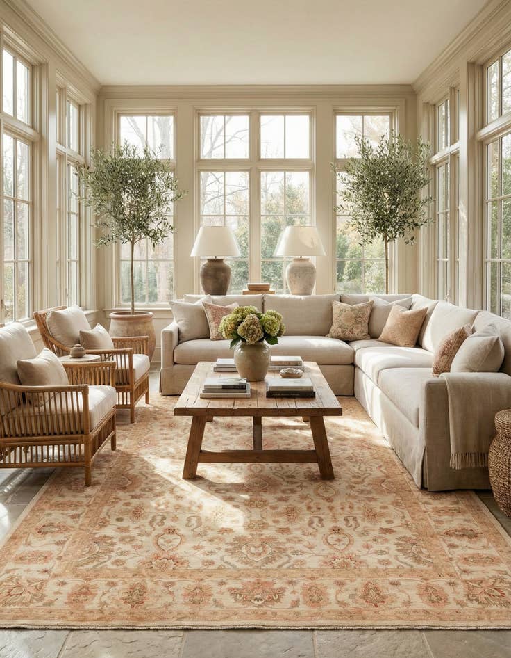 Detail image of 11' 5 x 14' 10  Hand Knotted Peshawar Ziegler Rug