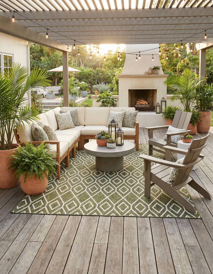 Detail image of 7' x 10'  Washable Jill Zarin Turks and Caicos Indoor / Outdoor Rug