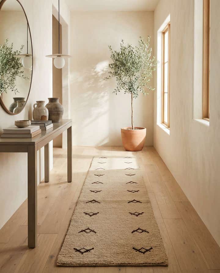 2' 9 x 11' 8 Hand Knotted Moroccan Wool Runner Rug