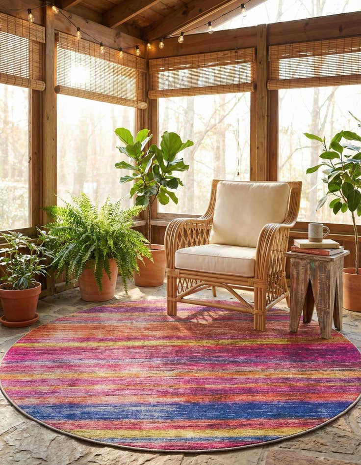 Detail image of  5' x 5' Asha Round Rug