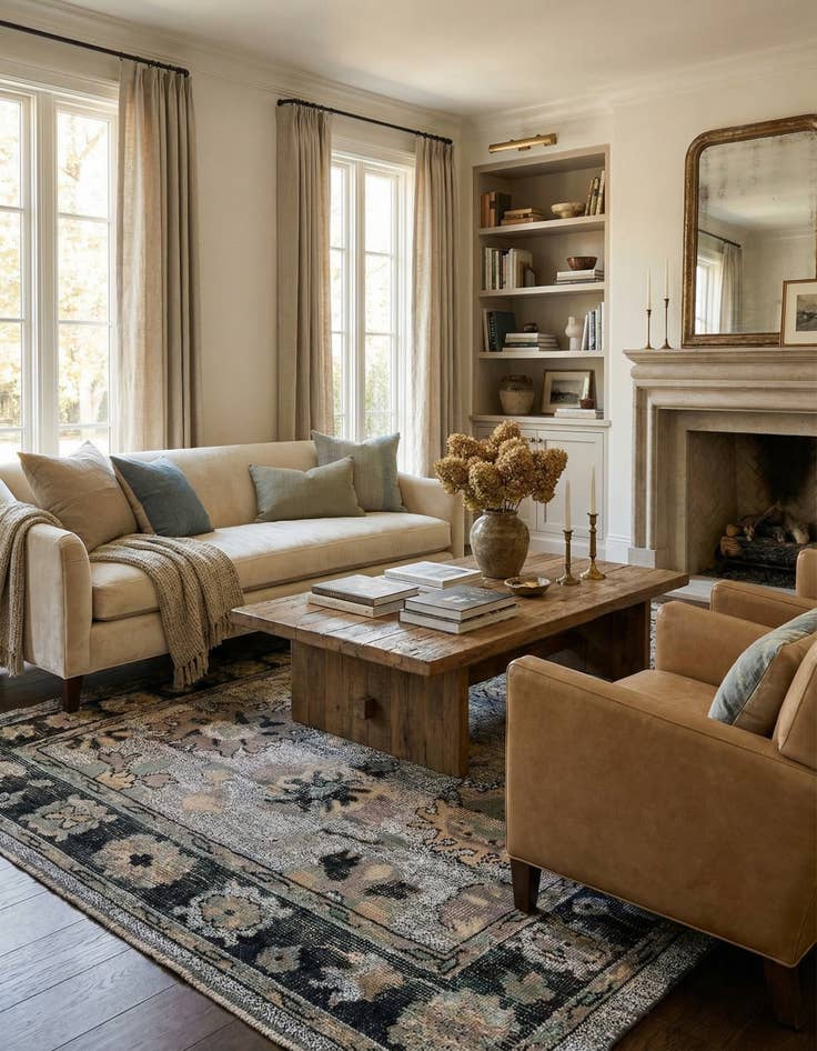 Detail image of 8' 3 x 10' 3  Hand Knotted Oushak Wool Rug