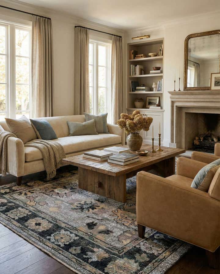 8' 3 x 10' 3 Hand Knotted Oushak Wool Rug