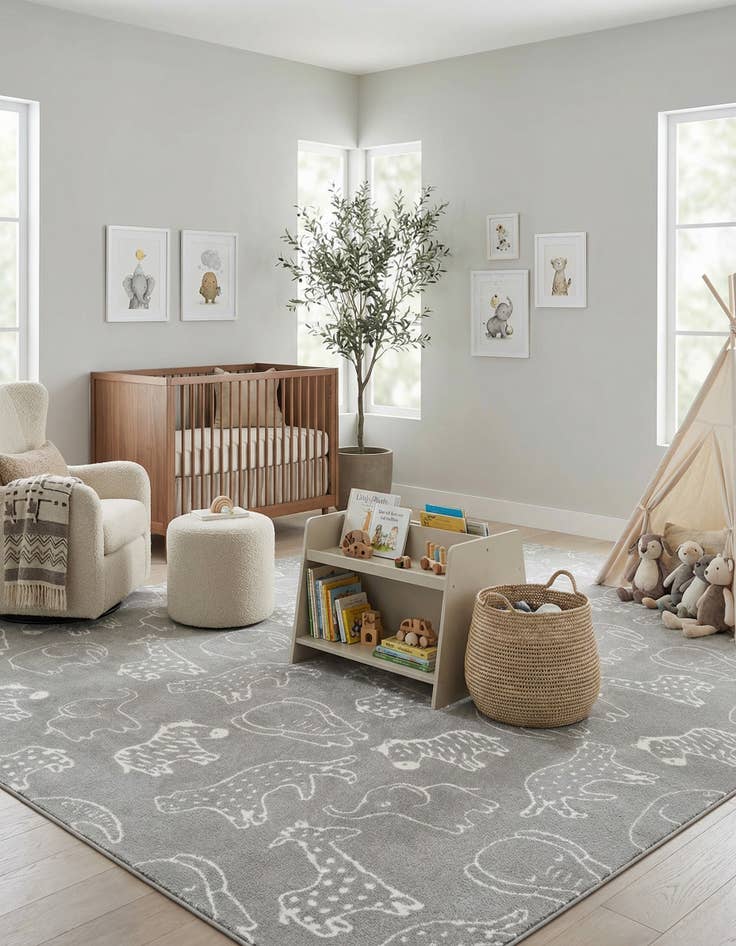 Detail image of 10' x 10' Whimsy Kids Square Rug