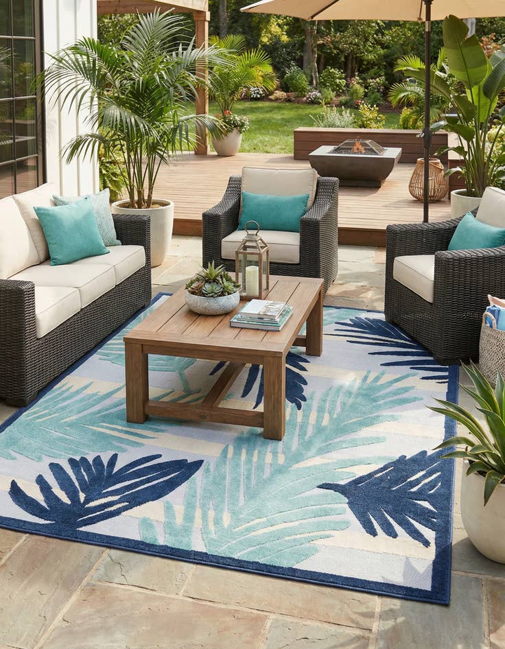 Detail image of 9' x 12'  Washable Aruba Indoor / Outdoor Rug