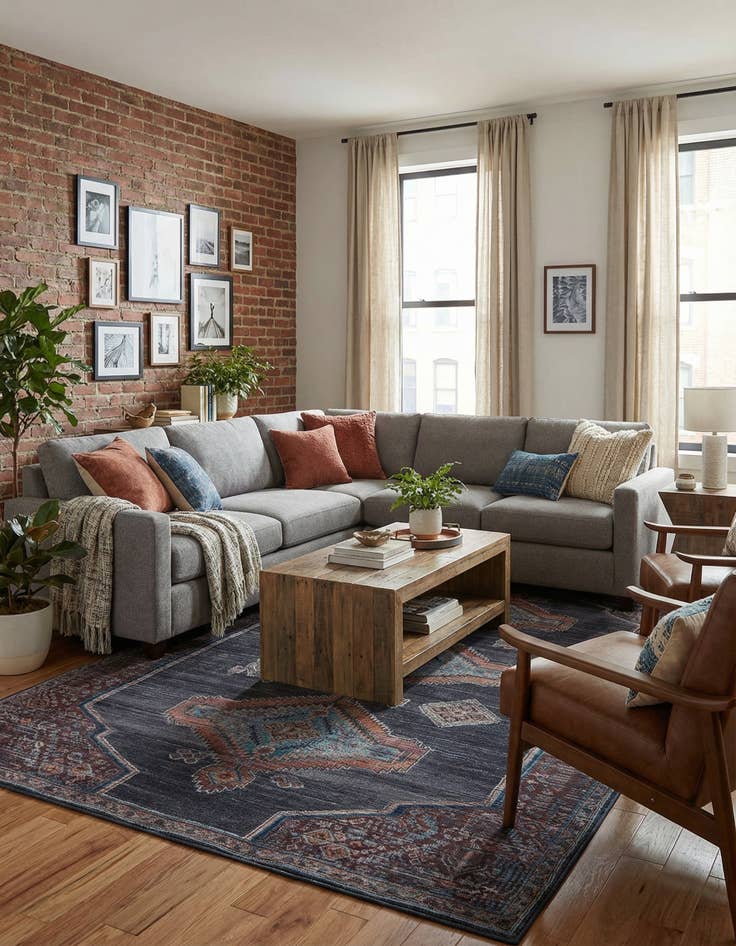 Detail image of 9' 2 x 12'  Washable Sisu Rug