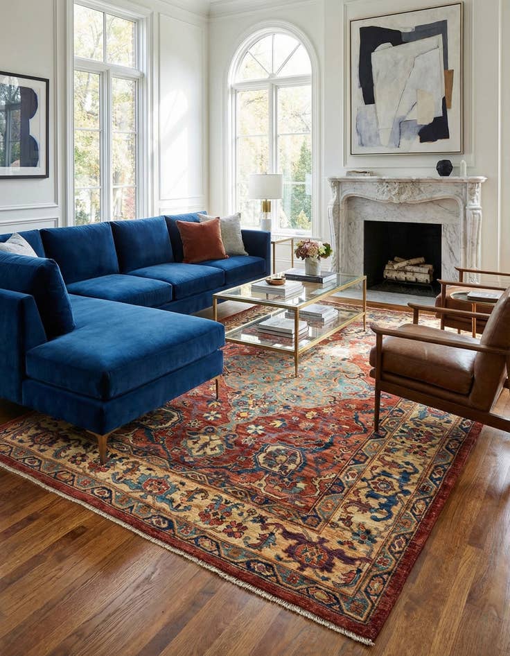 Detail image of 6' 2 x 8' 2 Serapi Wool Rug