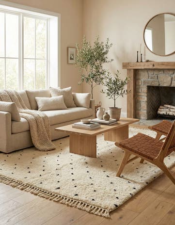 5' 2 x 7' 8 Hand Knotted Moroccan Wool Rug