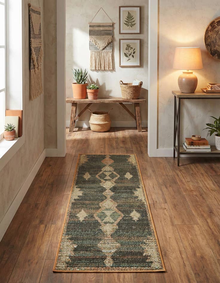 Detail image of 2' x 6'  Washable Baja Indoor / Outdoor Runner Rug