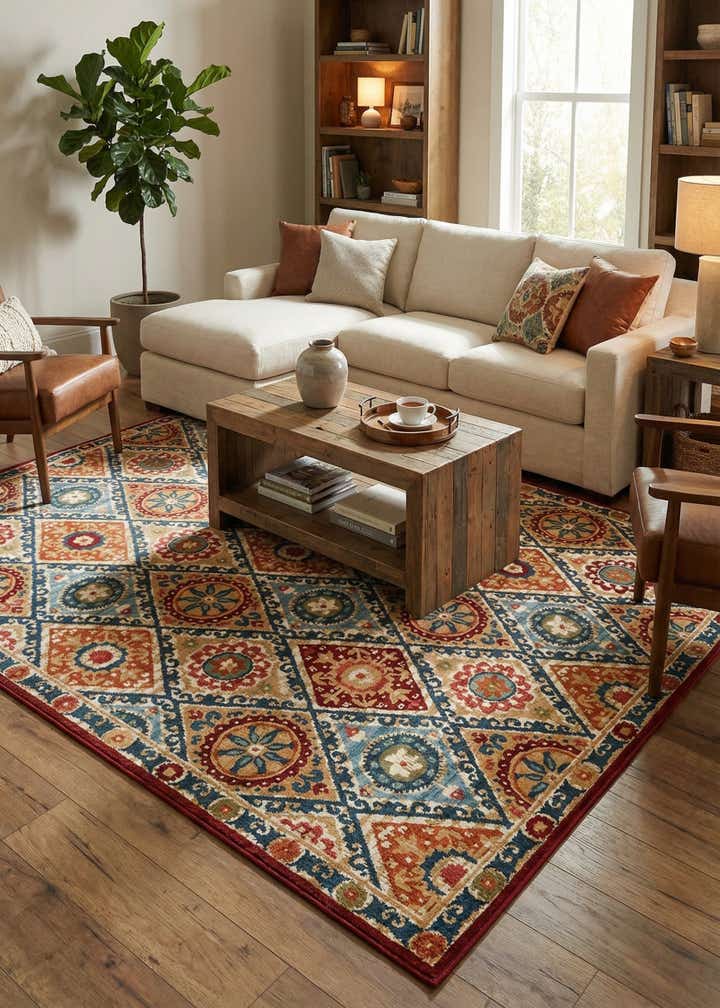 9' x 12' Easy-Clean Modern Indoor / Outdoor Rug