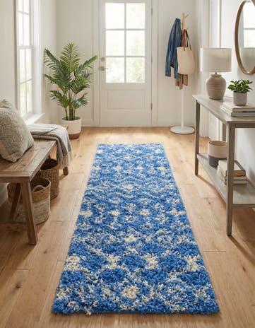 2' x 5' Moroccan Trellis Shag Runner Rug
