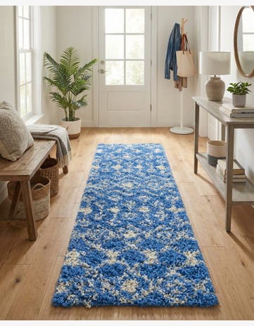2' x 5' Moroccan Trellis Shag Runner Rug