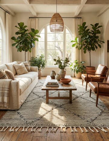 6' 6 x 11' 5 Hand Knotted Moroccan Wool Rug