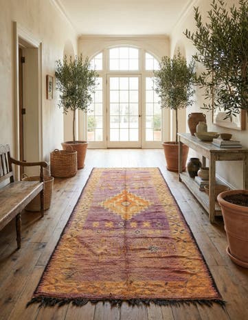 6' x 14' 4 Hand Knotted Moroccan Wool Runner Rug
