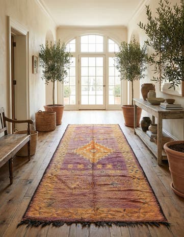 6' x 14' 4 Hand Knotted Moroccan Wool Runner Rug