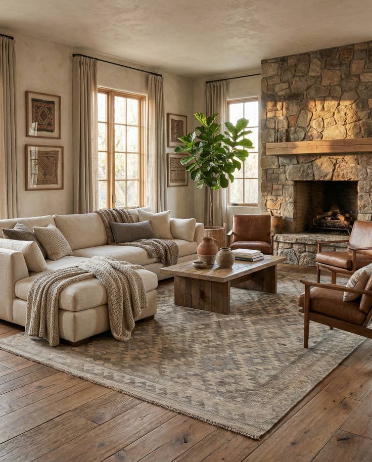 Detail image of 6' 6 x 9' 10 Hand Woven Kilim Maymana Wool Rug