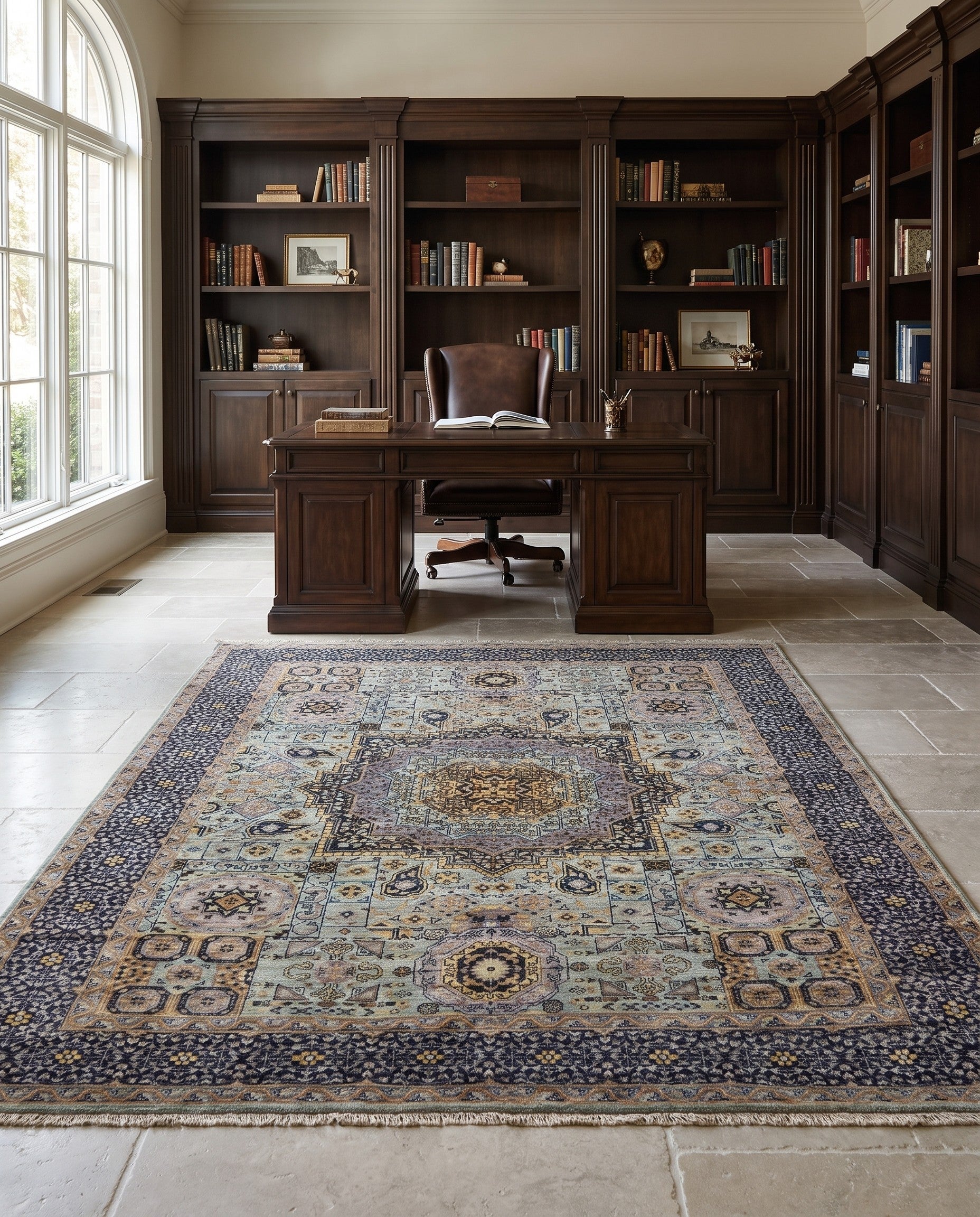 5' x 6' 9 Hand Knotted Mamluk Ziegler Rug