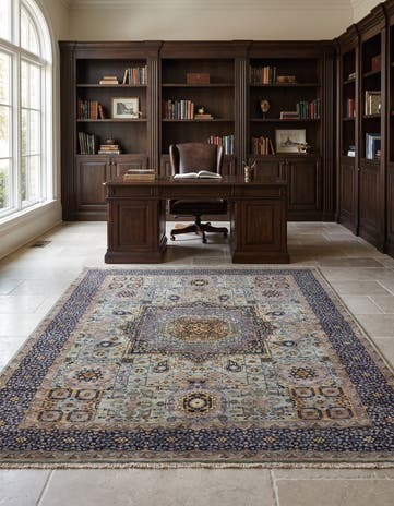 5' x 6' 9 Hand Knotted Mamluk Ziegler Rug