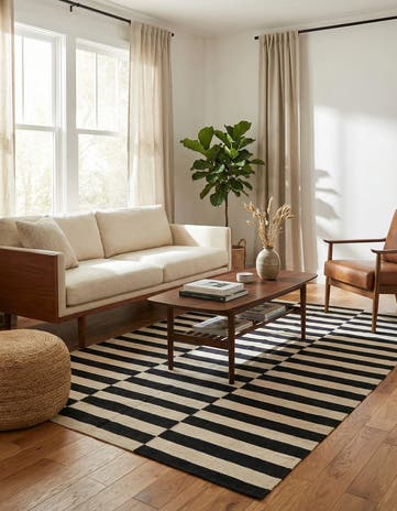 4' 2 x 6' Hand Woven Kilim Modern Wool Rug