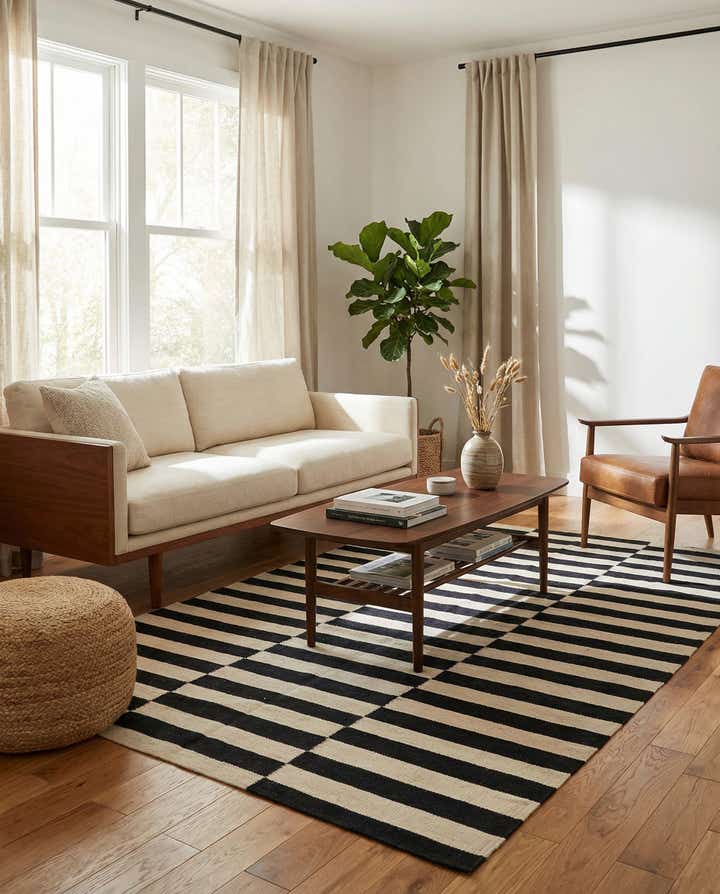 4' 2 x 6' Hand Woven Kilim Modern Wool Rug