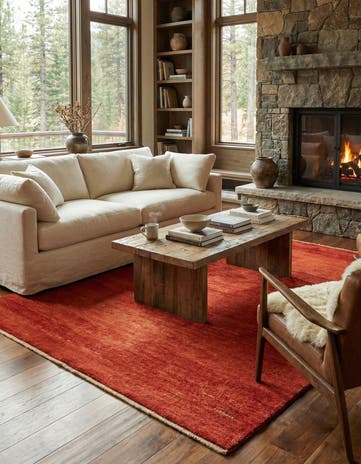 4' 10 x 6' 3 Hand Knotted Gabbeh Shouli Persian Wool Rug