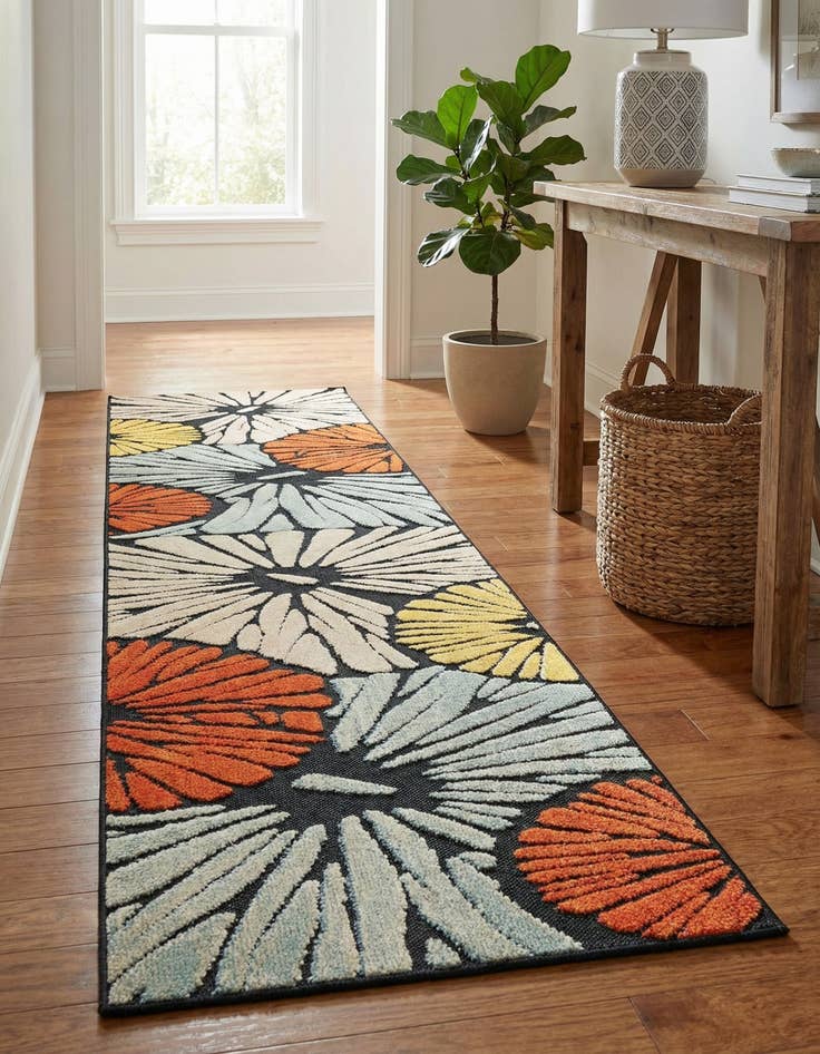 Detail image of  2' 7 x 12'  Washable Casablanca Indoor / Outdoor Runner Rug