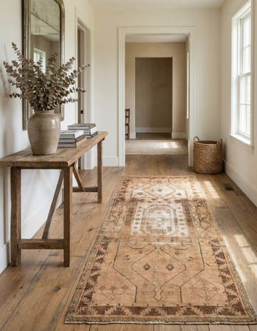 4' 2 x 9' 6 Hand Knotted Ultra Vintage Persian Wool Runner Rug