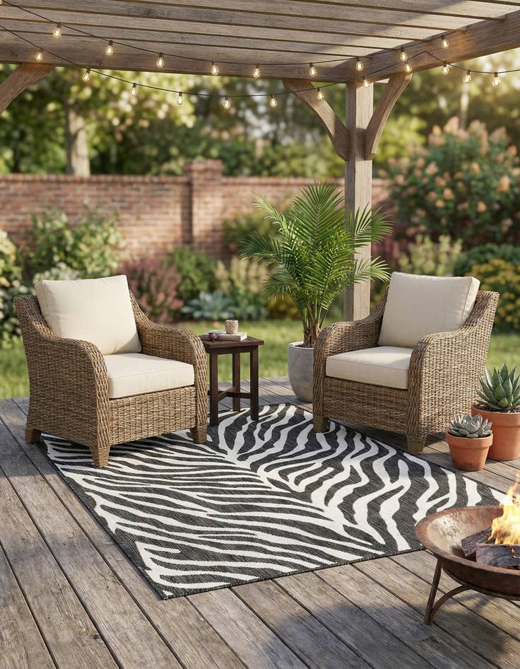 Detail image of  4' x 6'  Washable Safari Indoor / Outdoor Rug