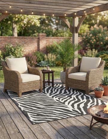 4' x 6' Easy-Clean Safari Indoor / Outdoor Rug