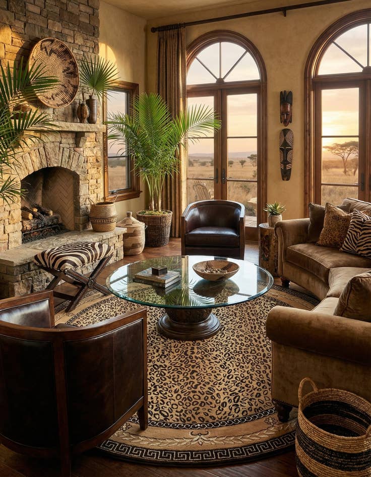 Detail image of 10' x 10' Safari Round Rug