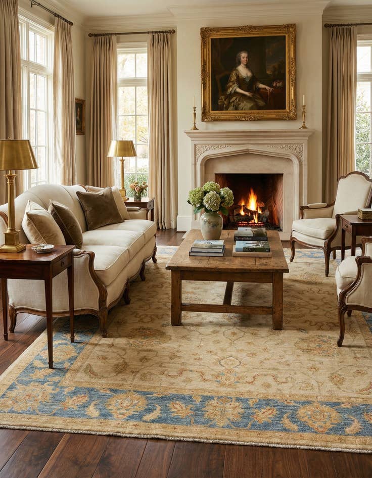 Detail image of  6' 8 x 8' 2 Ziegler Wool Rug