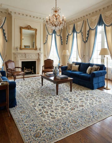 10' 4 x 13' 1 Kashan Rug