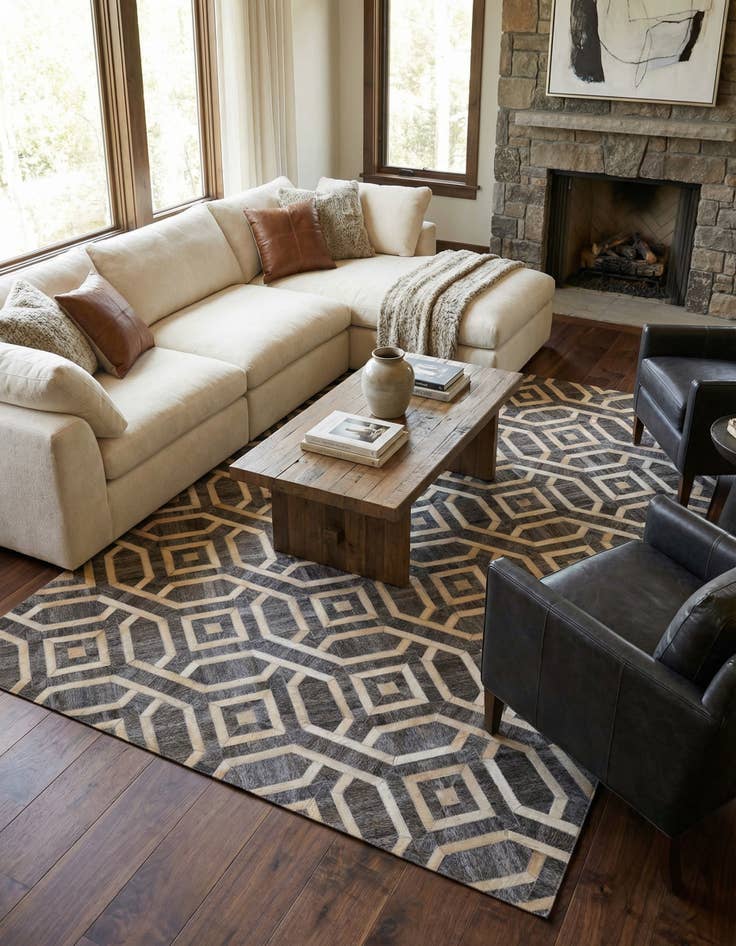 Detail image of 5' x 7' 8 Cowhide Rug