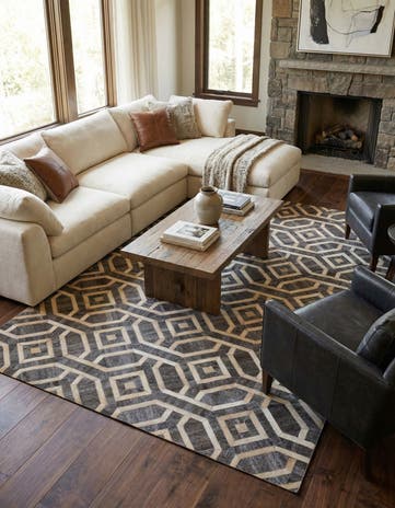 5' x 7' 8 Cowhide Rug