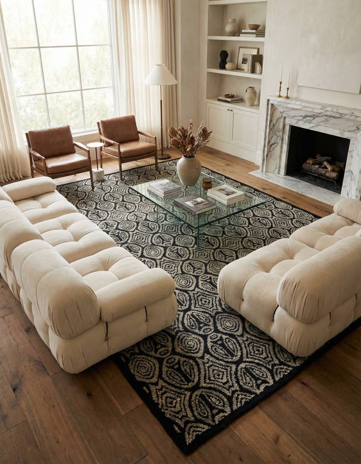 Detail image of 9' x 12' 8  Hand Knotted Darya Wool Rug