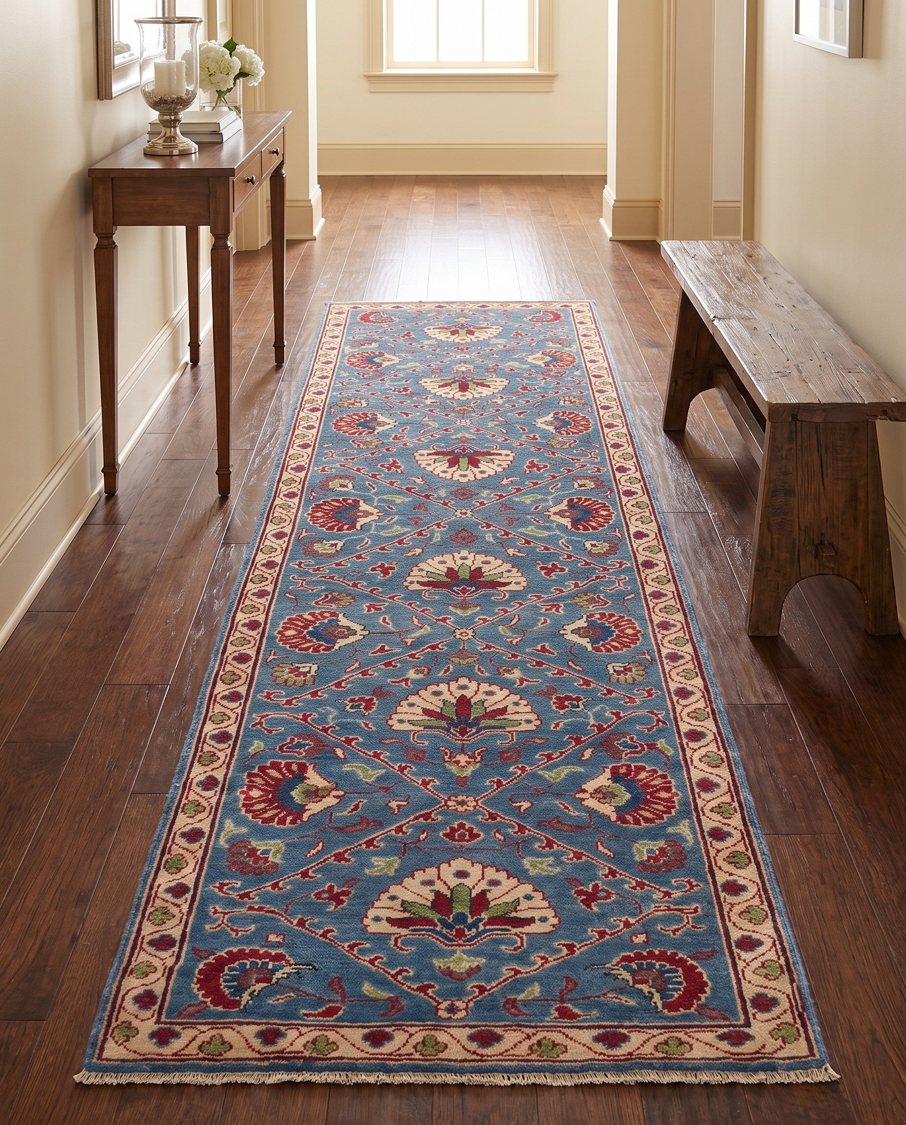 85cm x 265cm anudado a mano Kazak Alfombra Pasillera